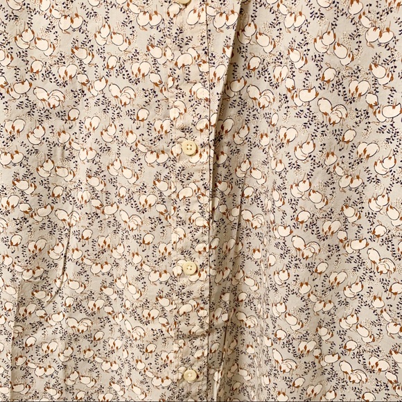 NWOT All Saints Print Pattern Shirt, Cream, XXL - Picture 4 of 10